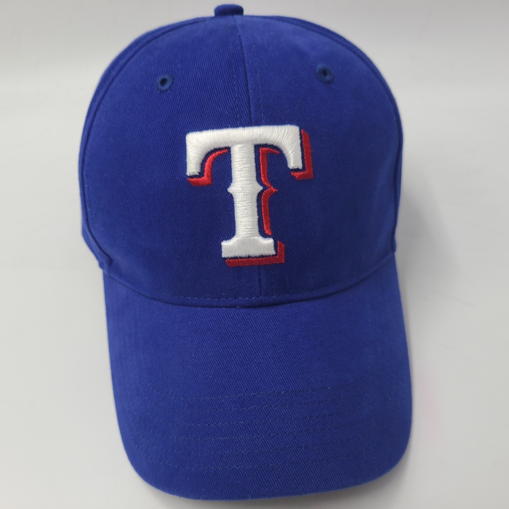 Texas Rangers Hat Adjustable 47‎ Brand Blue MLB Baseball Autographed Signed Men